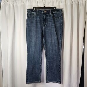 Talbots Womens Flawless High Waist Modern Ankle Denim Jeans Size 14 Medium Wash